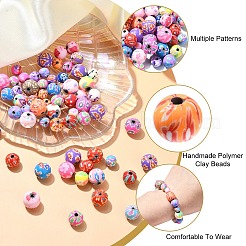 60Pcs 3 Styles Handmade Polymer Clay Beads&nbsp;FIND-YW0004-69