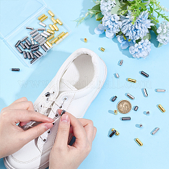 60Pcs 3 Colors Brass Capsule Shoelace Buckles&nbsp;FIND-PH0026-19B