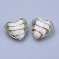 Handmade Gold Sand Lampwork Beads&nbsp;LAMP-R138-02F