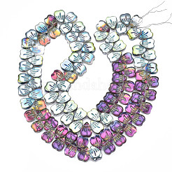 Electroplate Glass Beads Strands&nbsp;EGLA-N008-011