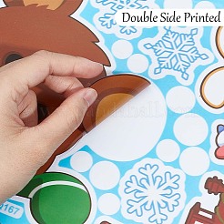9 Sheets 9 Styles Christmas Themed PVC Static Stickers&nbsp;STIC-WH0004-07