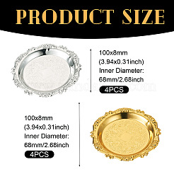 8Pcs 2 Colors Iron Tray&nbsp;DIY-MB0003-09
