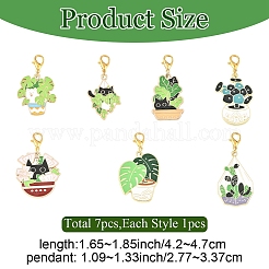 7Pcs Alloy Enamel Pendant Decorations&nbsp;HJEW-YW00384
