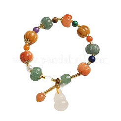 Gourd & Pumpkin Resin Beaded Charm Bracelets&nbsp;FS-WG50C96-01