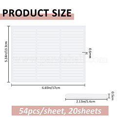 20Sheets Double Side Adhesive Glue Sticky Tape For False Nail Tips&nbsp;MRMJ-FH0001-56