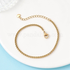 304 Stainless Steel Wheat Chains Bracelets for Women&nbsp;BJEW-JB12915-01