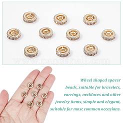 Brass Micro Pave Clear Cubic Zirconia Beads&nbsp;KK-DC0001-47