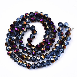 Electroplate Transparent Glass Beads Strands&nbsp;X-EGLA-A034-T6mm-F24
