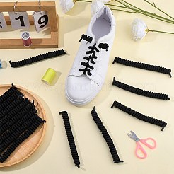 8 Pairs Polyester Curly No Tie Spring Shoelaces&nbsp;AJEW-CP0010-32B