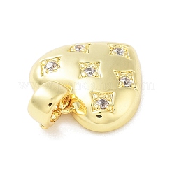 Brass Micro Pave Cubic Zirconia Pendants&nbsp;KK-F877-25G