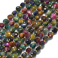 Natural Tiger Eye(Dyed & Heated) Beads Strands&nbsp;G-K389-B77-01