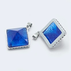 Blue Watermelon Stone Glass Pendants&nbsp;G-O163-F10