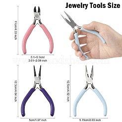 3Pcs 3 Styles 45# Steel Jewelry Pliers&nbsp;PT-FS0001-01