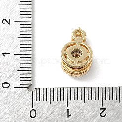 Rotatable Brass Micro Pave Cubic Zirconia Charms&nbsp;KK-K305-17G