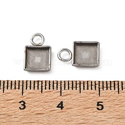 304 Stainless Steel Pendant Cabochon Settings&nbsp;STAS-Z201-02P-01