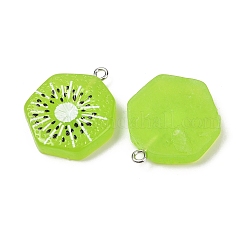 Fruit Theme Spray Painted Opaque Resin Pendants&nbsp;RESI-F061-02G