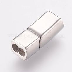 Tarnish Resistant 304 Stainless Steel Magnetic Clasps with Glue-in Ends&nbsp;STAS-E138-06P