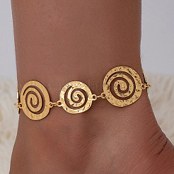 Alloy Spiral Link Chain Anklets&nbsp;FS-WGDDAE2-01