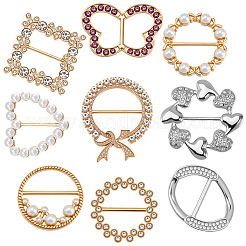 9Pcs 9 Styles Alloy Buckles&nbsp;AJEW-GF0011-33