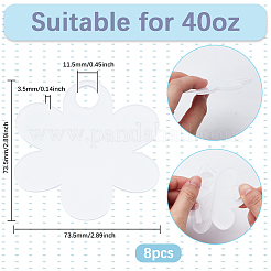 8Pcs Acrylic Heat Transfer Big Pendants&nbsp;FIND-SP0003-09D