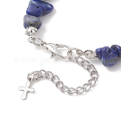 Natural Lapis Lazuli & Synthetic Turquoise Beaded Bracelets for Women&nbsp;BJEW-JB13230
