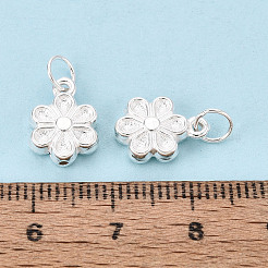 925 Sterling Silver Flower Charms&nbsp;STER-T009-05S