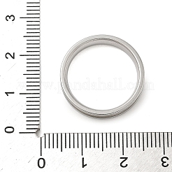 304 Stainless Steel Grooved Ring Settings&nbsp;STAS-D151-01B-P