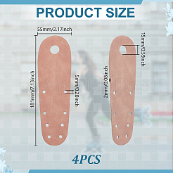 Suede Flat Toe Guard Protectors&nbsp;AJEW-WH0270-860A-01