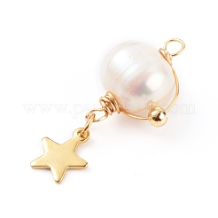 Natural Cultured Freshwater Pearl Pendants&nbsp;PALLOY-JF00673-02