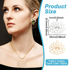 60Pcs 2 Styles Long-Lasting Plated Brass Pendants&nbsp;KK-HY0003-73