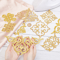 18Pcs 9 Styles Polyester Computerized Embroidery Cloth Iron on/Sew on Patches&nbsp;PATC-NB0001-23