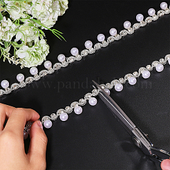 1 Yard Brass Crystal Rhinestone Cup Chain with Imitation Pearl&nbsp;OCOR-GL0001-08A