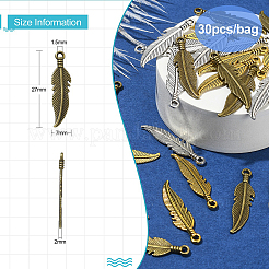 30Pcs 3 Colors Alloy Pendants&nbsp;FEAT-CJ0001-01
