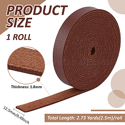 2.5M Single Face Lichee Imitation Leather Ribbons&nbsp;SRIB-WH0011-269A