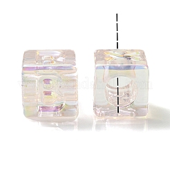 UV Plating Rainbow Iridescent Acrylic Beads&nbsp;OACR-K003-008G
