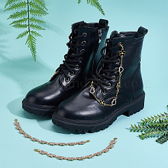 4Pcs 2 Style Alloy Enamel Boot Strap Chains&nbsp;HJEW-WR00008