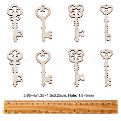 100Pcs Unfinished Wood Pendants&nbsp;WOOD-CJ0001-55
