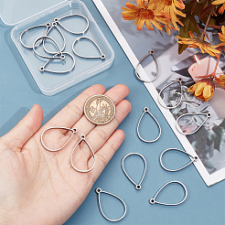 16Pcs 304 Stainless Steel Open Back Bezel Pendants&nbsp;FIND-UN0002-90A