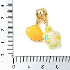 Brass Micro Pave Clear Cubic Zirconia Pendants&nbsp;KK-CBA74BF-13G