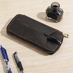 Leather Zip-Around Pen Case&nbsp;AJEW-WH0643-013