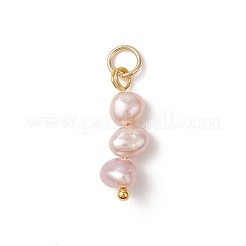 Natural Baroque Keshi Pearl Two Sides Polished Pendants&nbsp;PALLOY-JF04814-03