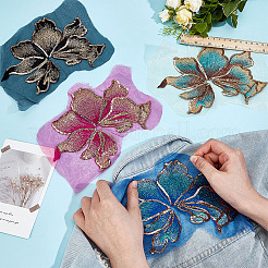6Pcs 6 Colors Polyester Computerized Embroidery Cloth Iron on/Sew on Patches&nbsp;DIY-MA0006-81