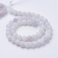 Natural & Dyed Crackle Agate Bead Strands&nbsp;G-T056-8mm-04
