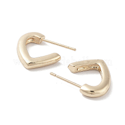 Half Heart Alloy Studs Earrings for Women&nbsp;EJEW-H309-09KCG