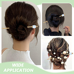 2Pcs Brass Hair Sticks&nbsp;OHAR-WR00003