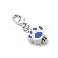 Handmade Polymer Clay & Tibetan Style Beads Pendant Decorations&nbsp;HJEW-JM03278