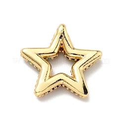 Rack Plating Brass Micro Pave Cubic Zirconia Linking Rings&nbsp;KK-D078-02G-04