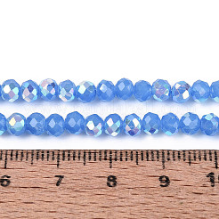 AB Color Plated Opaque Glass Rondelle Beads Strands&nbsp;EGLA-T029-4mm-09J