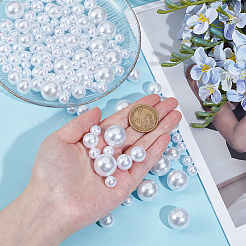 150Pcs 3 Styles  ABS Plastic Imitation Pearl Round Beads&nbsp;KY-SP0001-63B