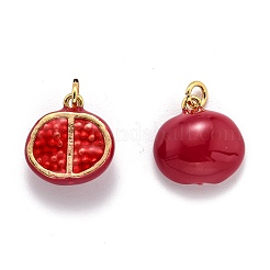 Brass Enamel Pendants&nbsp;KK-O140-02G
